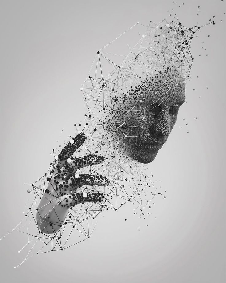 A neural figure forming from connected data